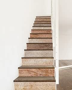 stair stickers- wood texture