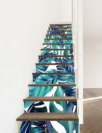 stair stickers- palm leaf