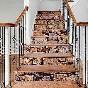 stair stickers- stone pattern 