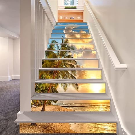 stair stickers- beach
